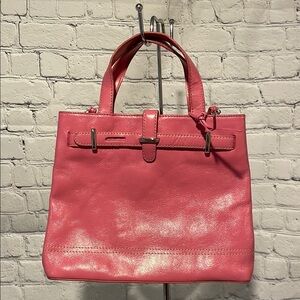 Rolfs - Vibrant Pink Leather Top Handle Bag